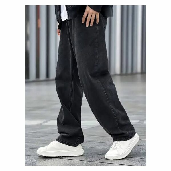 Asake Baggy Jeans Male Black Jeans